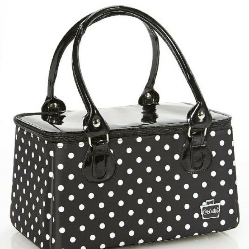NWT Caboodle Heartthrob Black and White Polka Dot